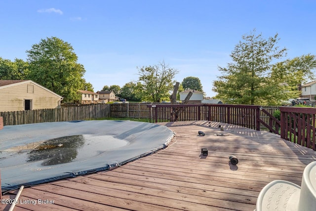 6600 Musket Dr, Louisville, KY 40228 - wooden deck featuring a hot tub