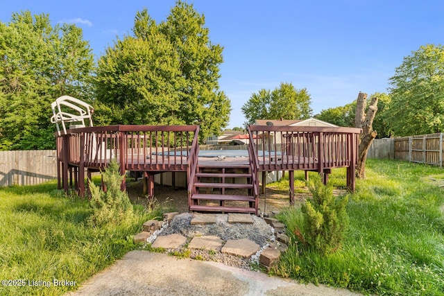 6600 Musket Dr, Louisville, KY 40228 - wooden terrace featuring a fenced backyard