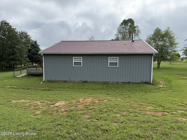 775 Constantine Vertrees Rd, Garfield, KY 40140 - view of side of property featuring metal roof and a lawn