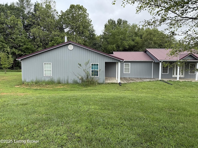 775 Constantine Vertrees Rd, Garfield, KY 40140 - view of side of property featuring a yard and metal roof