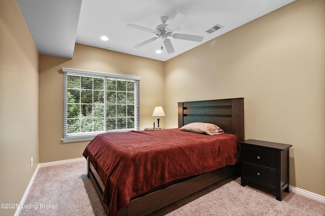 4107 Dolphin Rd, Louisville, KY 40220 - carpeted bedroom with baseboards, recessed lighting, and a ceiling fan