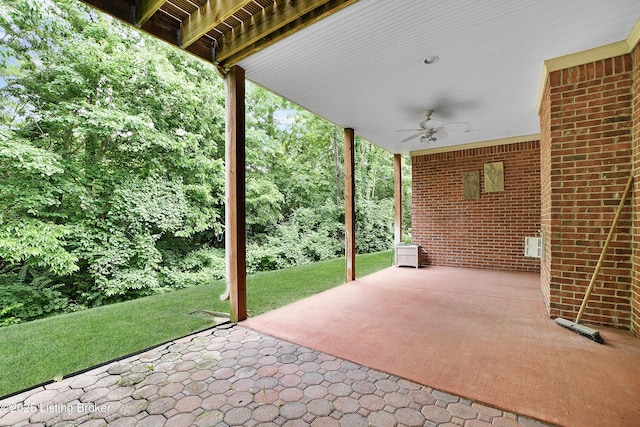 4107 Dolphin Rd, Louisville, KY 40220 - view of patio / terrace with ceiling fan