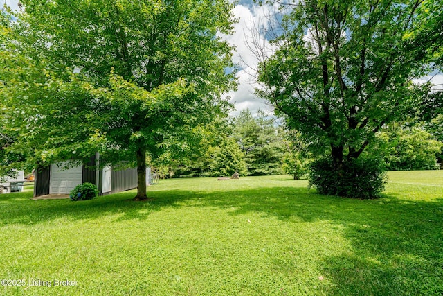 1117 Breezy Way, Bardstown, KY 40004 - view of grassy yard featuring an outbuilding and a detached garage