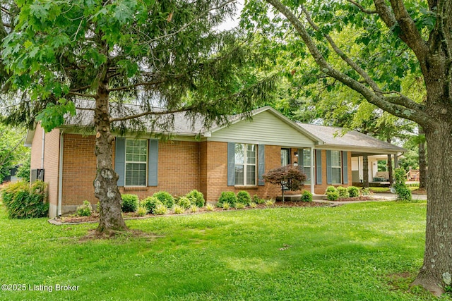 1117 Breezy Way, Bardstown, KY 40004 - ranch-style house with a front lawn and brick siding