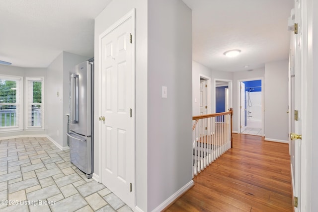 5121 Oaklawn Park Dr, Louisville, KY 40299 - hallway with an upstairs landing and baseboards
