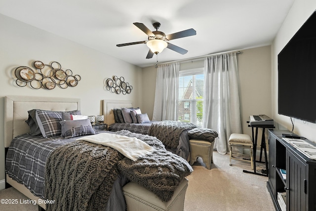 13127 Wilhoyte Ct Unit 13127, Prospect, KY 40059 - bedroom featuring light carpet and ceiling fan