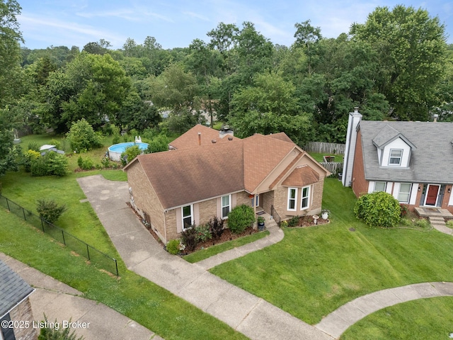6800 Beard Ct, Louisville, KY 40228 - view of front of home with brick siding and a chimney