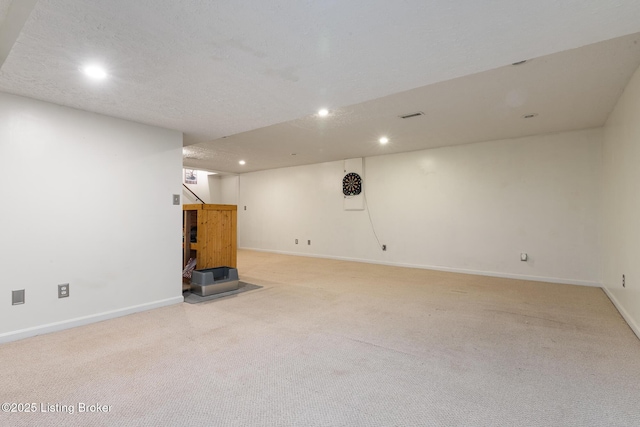 6800 Beard Ct, Louisville, KY 40228 - finished basement with recessed lighting and carpet flooring