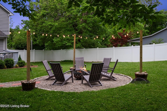 7408 Floydsburg Rd, Crestwood, KY 40014 - view of yard featuring an outdoor fire pit