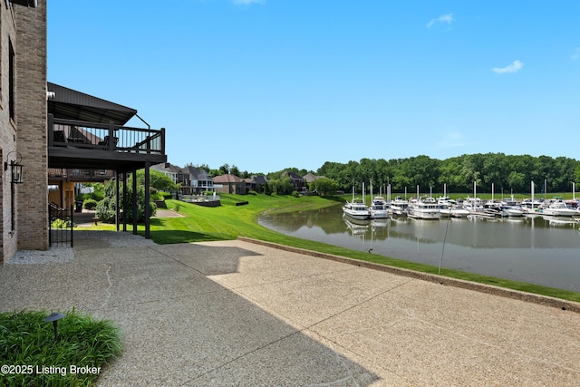 5404 River Creek Ct, Prospect, KY 40059 - view of patio featuring a deck with water view