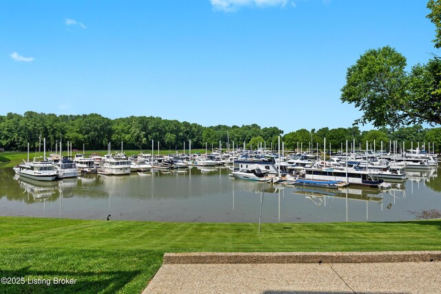5404 River Creek Ct, Prospect, KY 40059 - dock with a yard, view of marina, and a water view