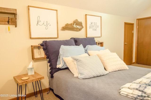 52 Lakeshore Cir, Leitchfield, KY 42754 - bedroom featuring carpet flooring and lofted ceiling