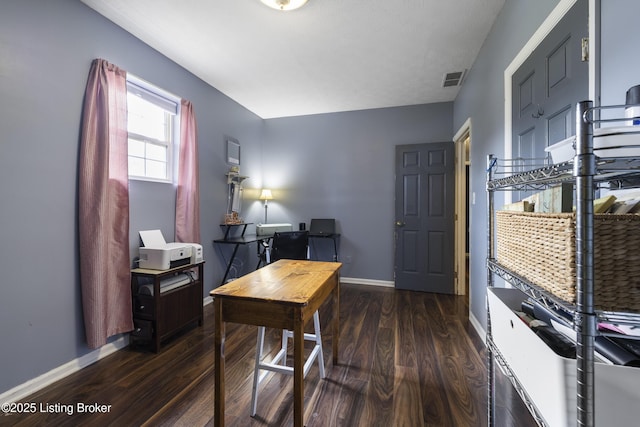 1108 Palisades Dr, Frankfort, KY 40601 - office featuring dark wood-style floors and baseboards
