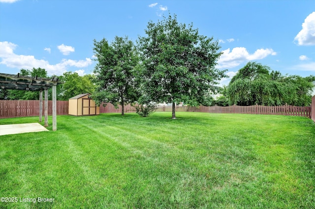 8405 Adams Run Rd, Louisville, KY 40228 - view of yard with a pergola and a patio area