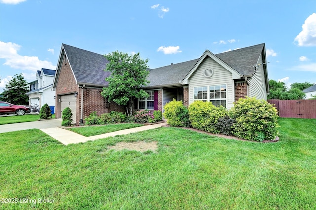 8405 Adams Run Rd, Louisville, KY 40228 - view of front of house featuring brick siding, a shingled roof, and a garage