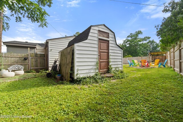 1709 Wickham Way, Louisville, KY 40223 - view of shed featuring an outdoor fire pit