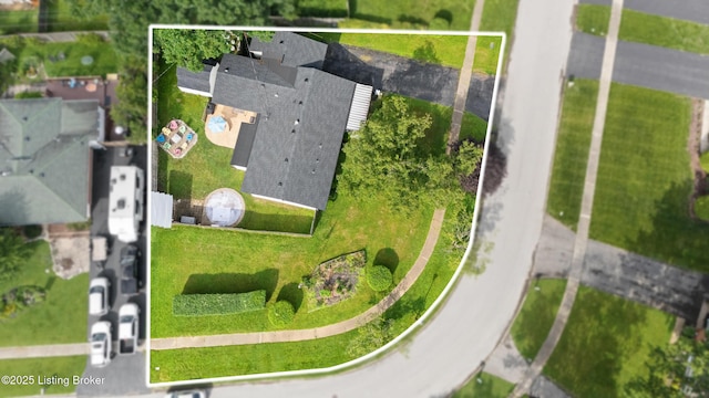 1709 Wickham Way, Louisville, KY 40223 - aerial view of property and surrounding area with property parcel outlined