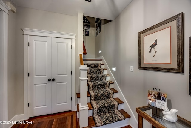 895 Woodlawn Rd Unit 3, Bardstown, KY 40004 - stairway with wood finished floors and baseboards