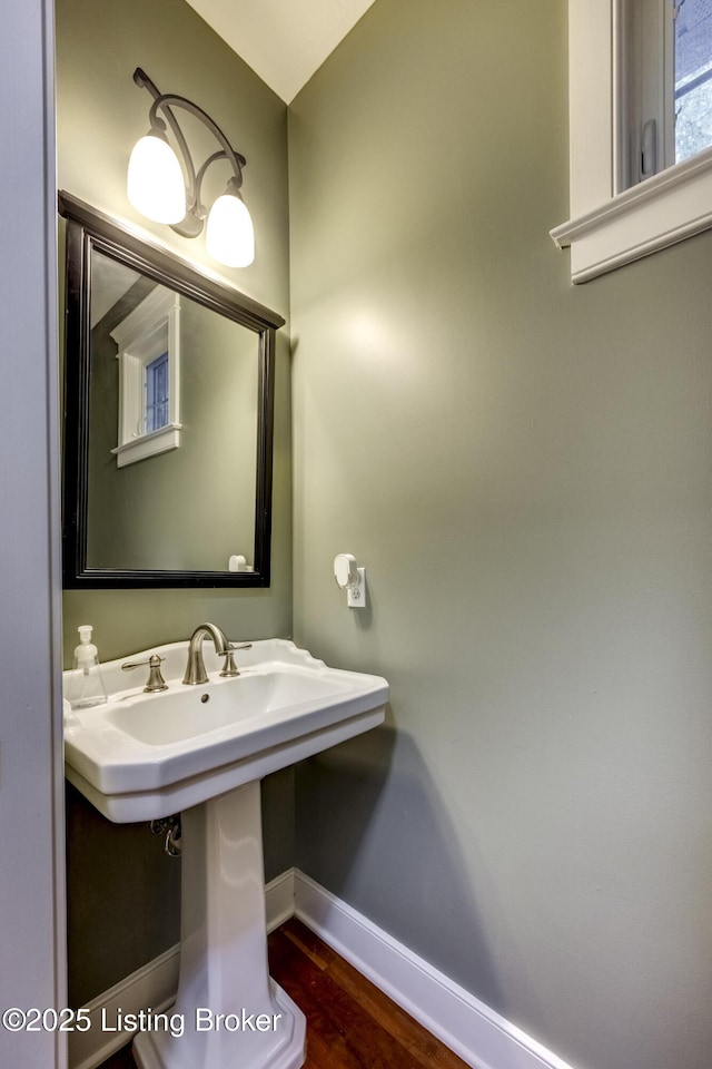 895 Woodlawn Rd Unit 3, Bardstown, KY 40004 - bathroom with baseboards and wood finished floors