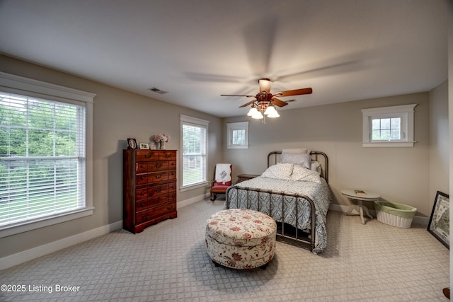 895 Woodlawn Rd Unit 3, Bardstown, KY 40004 - carpeted bedroom featuring multiple windows, baseboards, and ceiling fan