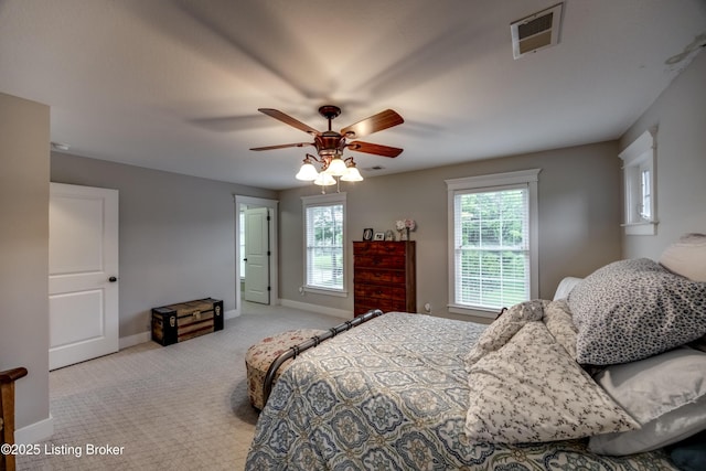 895 Woodlawn Rd Unit 3, Bardstown, KY 40004 - carpeted bedroom with multiple windows, baseboards, and ceiling fan