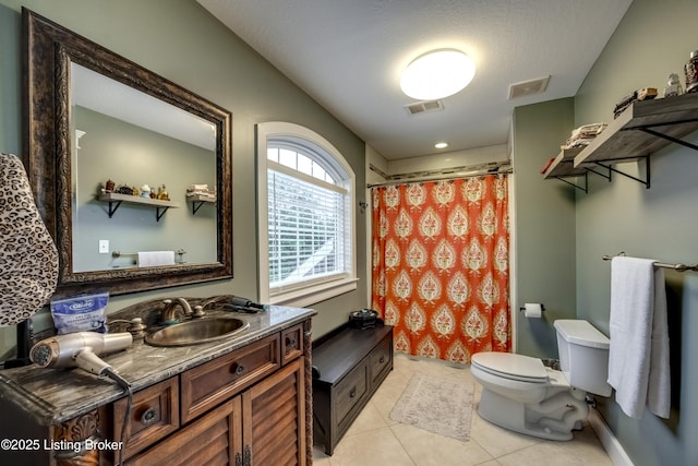 895 Woodlawn Rd Unit 3, Bardstown, KY 40004 - full bathroom with toilet, vanity, tile patterned flooring, and a shower with shower curtain