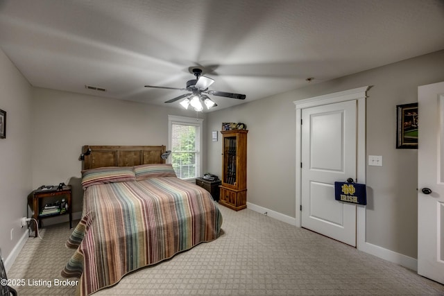 895 Woodlawn Rd Unit 3, Bardstown, KY 40004 - bedroom with light colored carpet, baseboards, and ceiling fan