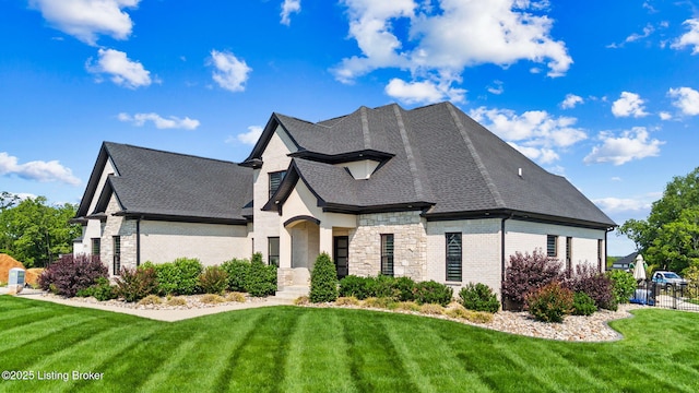 6299 Clore Ln, Crestwood, KY 40014 - french provincial home with roof with shingles, brick siding, and stone siding