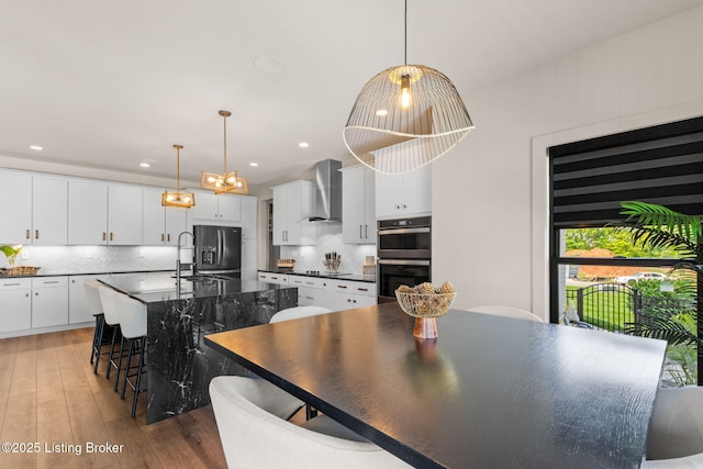 6299 Clore Ln, Crestwood, KY 40014 - dining area with light wood-style flooring and recessed lighting