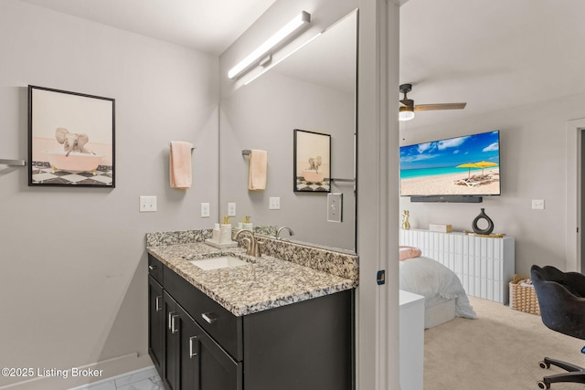 6299 Clore Ln, Crestwood, KY 40014 - bathroom with vanity and a ceiling fan