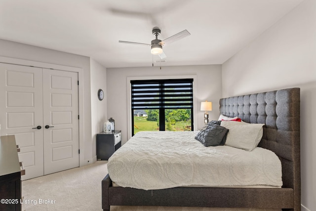 6299 Clore Ln, Crestwood, KY 40014 - carpeted bedroom featuring a ceiling fan and a closet