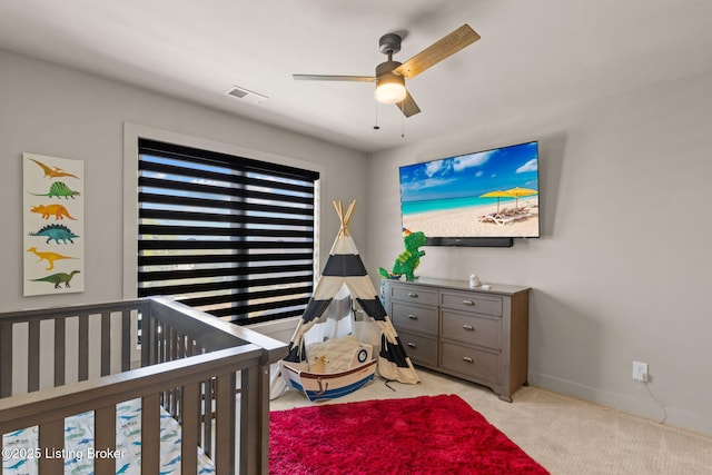 6299 Clore Ln, Crestwood, KY 40014 - bedroom with carpet floors, baseboards, and a ceiling fan