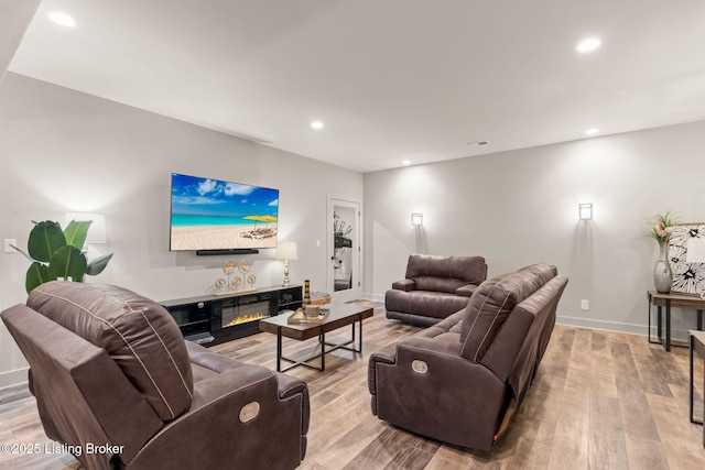 6299 Clore Ln, Crestwood, KY 40014 - living room featuring recessed lighting and wood finished floors