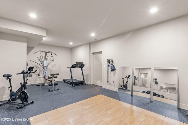 6299 Clore Ln, Crestwood, KY 40014 - exercise area featuring recessed lighting and baseboards