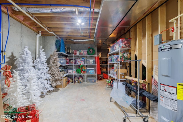 6299 Clore Ln, Crestwood, KY 40014 - unfinished basement featuring electric water heater