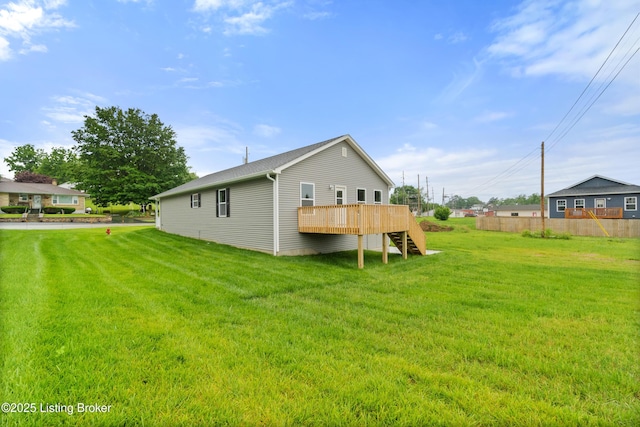 115 Crutcher St, Vine Grove, KY 40175 - rear view of property featuring a deck and stairs