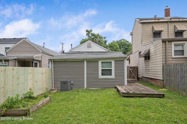 948 Samuel St, Louisville, KY 40204 - rear view of house with a fenced backyard and a vegetable garden