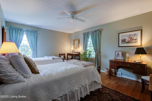 7009 Quail Brace Ct, Louisville, KY 40241 - bedroom with wood finished floors and ceiling fan