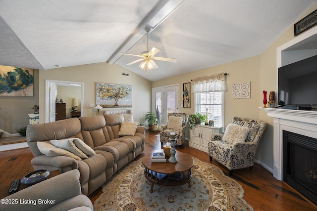 12582 Springfalls Ct, Louisville, KY 40229 - living room featuring wood-type flooring, a ceiling fan, and a fireplace