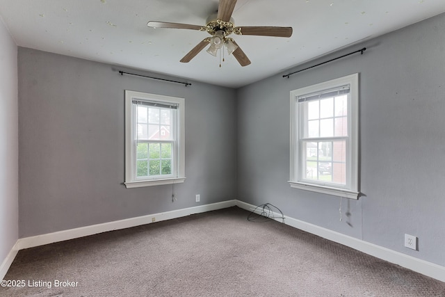3019 Wirth Ave, Louisville, KY 40217 - spare room featuring carpet flooring and a ceiling fan