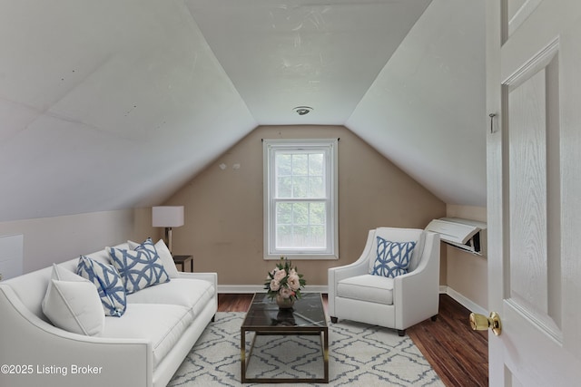 3019 Wirth Ave, Louisville, KY 40217 - living area with wood finished floors and vaulted ceiling