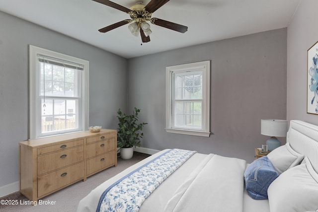 3019 Wirth Ave, Louisville, KY 40217 - bedroom featuring multiple windows, light carpet, and ceiling fan