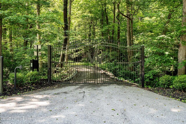 2918 Spickert Knob Rd, Floyds Knobs, IN 47119 - gate with a view of trees