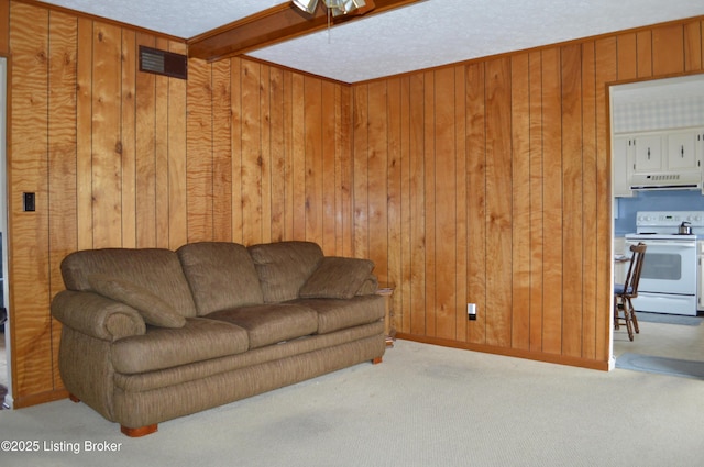 8413 Old Boundary Rd, Louisville, KY 40291 - living area with wooden walls and carpet
