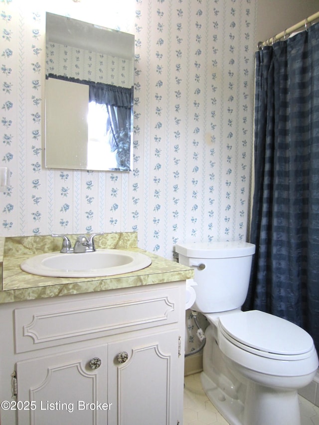 8413 Old Boundary Rd, Louisville, KY 40291 - full bath with vanity and tile patterned floors