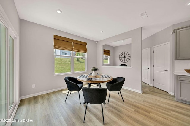 19136 Catalpa Fields Pl, Louisville, KY 40023 - dining area featuring light wood-style floors and recessed lighting
