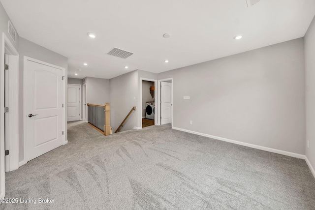 19136 Catalpa Fields Pl, Louisville, KY 40023 - spare room featuring carpet flooring, recessed lighting, and washer / clothes dryer