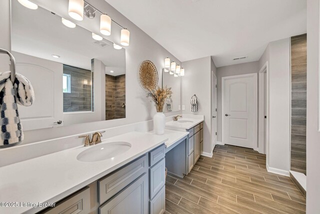 19136 Catalpa Fields Pl, Louisville, KY 40023 - bathroom featuring vanity and wood finished floors