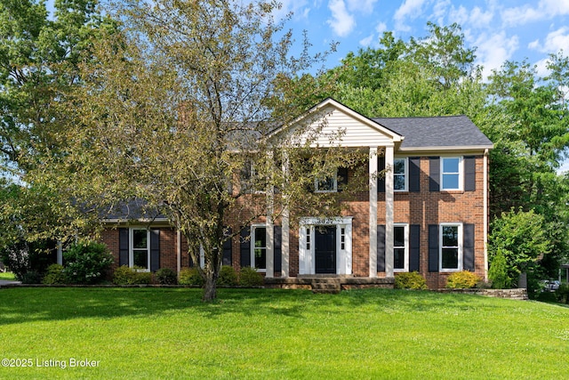 3627 E Locust Cir, Prospect, KY 40059 - greek revival inspired property featuring a front yard and brick siding
