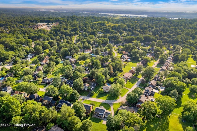 3627 E Locust Cir, Prospect, KY 40059 - aerial perspective of suburban area featuring a forest